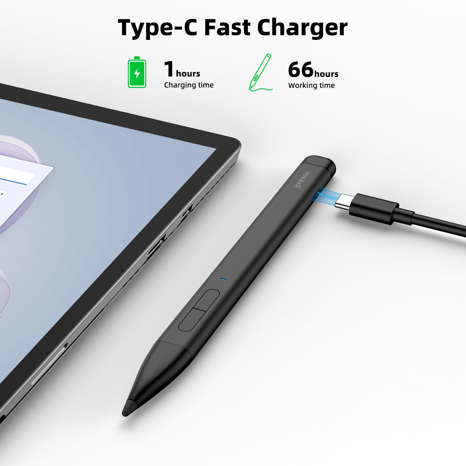 Slim Pen 2 para Microsoft Surface com pressão 4096, rejeição de